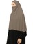 Hazır Türban Peçeli Pratik Eşarp Tesettür Nikaplı Hijab - Namaz Örtüsü Sufle (3Xl) - Koyu Vizon 3