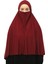 Hazır Türban Peçeli Pratik Eşarp Tesettür Nikaplı Hijab - Namaz Örtüsü Sufle (3Xl) - Bordo 2