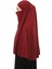 Hazır Türban Peçeli Pratik Eşarp Tesettür Nikaplı Hijab - Namaz Örtüsü Sufle (3Xl) - Bordo 5