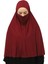 Hazır Türban Peçeli Pratik Eşarp Tesettür Nikaplı Hijab - Namaz Örtüsü Sufle (3Xl) - Bordo 7