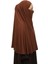 Hazır Türban Peçeli Pratik Eşarp Tesettür Nikaplı Hijab - Namaz Örtüsü Sufle (3Xl) - Çikolata 4