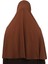 Hazır Türban Peçeli Pratik Eşarp Tesettür Nikaplı Hijab - Namaz Örtüsü Sufle (3Xl) - Çikolata 6
