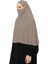 Hazır Türban Peçeli Pratik Eşarp Tesettür Nikaplı Hijab - Namaz Örtüsü Sufle (3Xl) - Açık Vizon 3