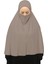 Hazır Türban Peçeli Pratik Eşarp Tesettür Nikaplı Hijab - Namaz Örtüsü Sufle (3Xl) - Açık Vizon 6