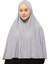 Hazır Türban Peçeli Pratik Eşarp Tesettür Nikaplı Hijab - Namaz Örtüsü Sufle (3Xl) - Gri 1