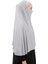 Hazır Türban Peçeli Pratik Eşarp Tesettür Nikaplı Hijab - Namaz Örtüsü Sufle (3Xl) - Gri 5