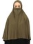 Hazır Türban Peçeli Pratik Eşarp Tesettür Nikaplı Hijab - Namaz Örtüsü Sufle (3Xl) - Haki 2