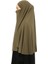 Hazır Türban Peçeli Pratik Eşarp Tesettür Nikaplı Hijab - Namaz Örtüsü Sufle (3Xl) - Haki 6