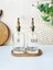 2'li Gold Başlıklı Cam Yağdanlık Seti | Metal Altlık | Oil-Olive Oil-Vinegar- Sauce 3
