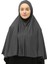 Hazır Türban Peçeli Pratik Eşarp Tesettür Nikaplı Hijab - Namaz Örtüsü Sufle (3Xl) - Füme 1