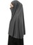 Hazır Türban Peçeli Pratik Eşarp Tesettür Nikaplı Hijab - Namaz Örtüsü Sufle (3Xl) - Füme 4