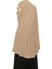 Hazır Türban Peçeli Pratik Eşarp Tesettür Nikaplı Hijab - Namaz Örtüsü Sufle (3Xl) - Koyu Bej 5