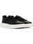Erkek Siyah Bağcıklı Kalın Tabanlı Deri Sneaker 25SFD676818 3
