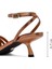 Kadın Bronz Kısa Ince Topuklu Metalik Sandalet 25SFE451532 2
