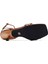 Kadın Bronz Kısa Ince Topuklu Metalik Sandalet 25SFE451532 5
