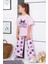 Oversize T-Shirt Ispanyol Paça Tayt Kuromi Baskılı Takım 1