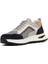 Erkek Gri Lacivert Bağcıklı Süet Deri Sneaker 4