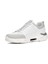Erkek Beyaz Gri Bağcıklı Kalın Tabanlı Deri Sneaker 4