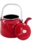 Retro Emaye Kamp Çaydanlığı Alt Kırmızı 2.5 L 2