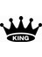 Kral Tacı King Yazılı Oto Sticker Siyah 19X11CM 1