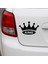 Kral Tacı King Yazılı Oto Sticker Siyah 19X11CM 2