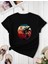 Kadın Kısa Kollu Palmiye Baskılı Viskon T-Shirt 5
