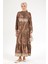Desenli Elbise-Haki 25YT949 8