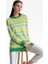 Kadın Çizgi Geçişli Rayon Tunik - Benetton Yeşili 1