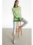 Kadın Çizgi Geçişli Rayon Tunik - Benetton Yeşili 2