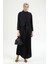 Pileli Etekli Kolları Lastikli Belden Kurdele Detaylı Etekli Ikili Takım-Siyah 25YT656 2