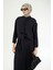 Pileli Etekli Kolları Lastikli Belden Kurdele Detaylı Etekli Ikili Takım-Siyah 25YT656 3