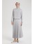 Kolları Lastikli Eteği Pliseli Ikili Takım-Gri 25YT643 2