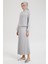 Kolları Lastikli Eteği Pliseli Ikili Takım-Gri 25YT643 4