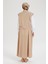 Sıfır Kol Yelekli ve Etekli Ikili Takım-Bej 25YT613 3