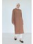Gömlek Yaka Boydan Düğmeli Tunik-Camel 25YT448 4