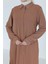 Gömlek Yaka Boydan Düğmeli Tunik-Camel 25YT448 5