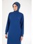 Kolları ve Yakası Ribanalı Yarım Fermuarlı Tunik-Saks 25YT437 3