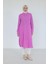 Gömlek Yaka Boydan Düğmeli Tunik-Pembe 25YT448 1