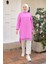 Kolları Ribanalı Arkadan Uzatmalı Basic Tunik-Pembe 25YT449 1