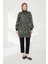 Kolları Ribanalı Leopar Desenli Boydan Fermuarlı Tunik-Leopar 24KT430 1