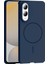 Galaxy S25 Edge Kılıf M-Safe Şarj Özellikli Frm Ruby Sert Kapak - Lacivert 1
