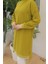 Kolları Ribanalı Arkadan Uzatmalı Basic Tunik-Fıstık Yeşil 25YT449 5