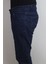 Fistan Store Erkek Lacivert Yüksek Bel Rahat Kesim Boru Paça Jean Pantolon 3
