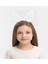LED Işıklı Peluş Pofuduk Tavşan Kulak Tavşan Taç Beyaz 17X23 cm 1