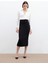 Bel Detaylı Kalem Etek - Siyah 1