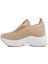Bej Triko Kalın Taban Kadın Sneaker Lady 5002 Z 2