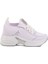 Beyaz Triko Kalın Taban Kadın Sneaker Lady 5002 Z 1