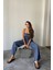 Tencel Crop Askılı Bluz - Şalvar Pantolon Tk - Indigo 2