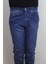 Fistan Store Erkek Koyu Mavi Yüksek Bel Rahat Kesim Boru Paça Jean Pantolon 2