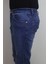 Fistan Store Erkek Koyu Mavi Yüksek Bel Rahat Kesim Boru Paça Jean Pantolon 3